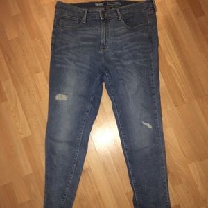 High rise skinny jeans